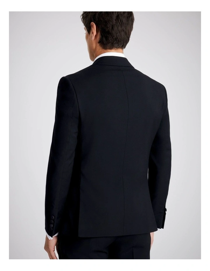 Slim Fit Black Peak Lapel Tuxedo Jacket image 2
