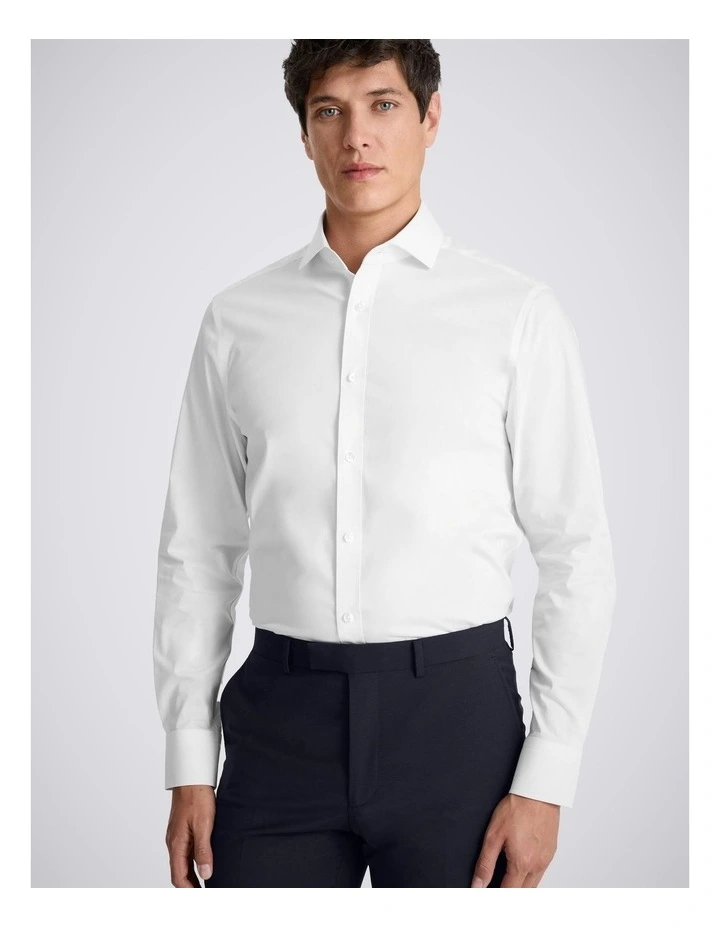 Tailored Fit White Stretch Shirt image 1