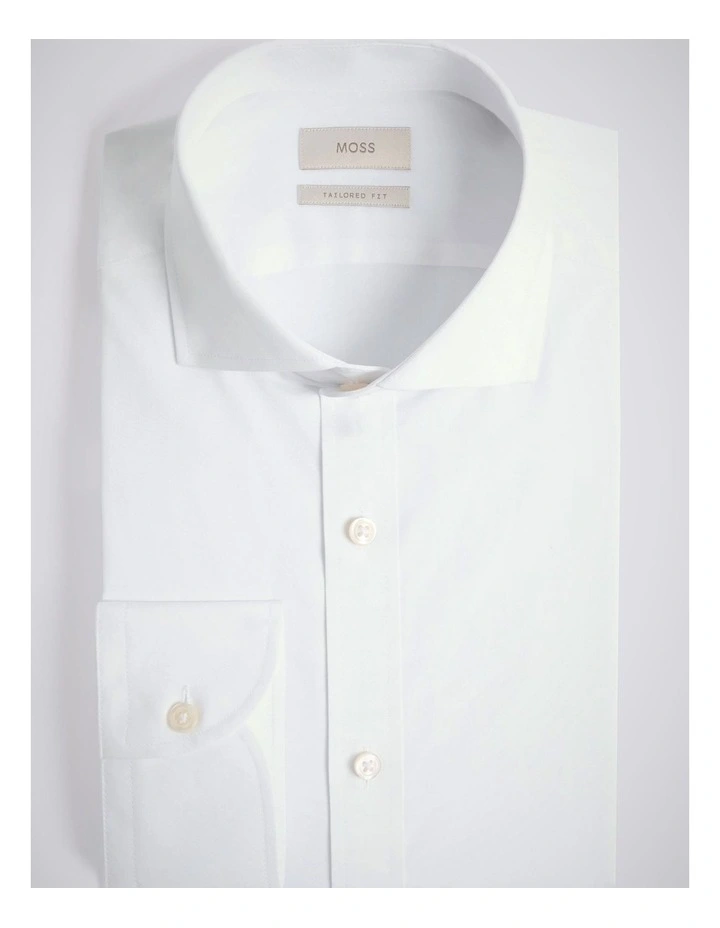 Tailored Fit White Stretch Shirt image 3