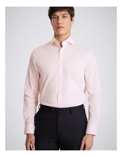 Tailored Fit Pink Stretch Shirt