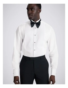 Tailored Fit White Marcella Wing Collar Dress Shirt