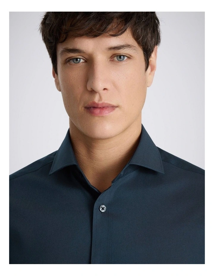 Tailored Fit Dark Blue Stretch Shirt image 2