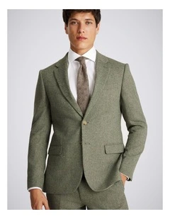 Slim Fit Sage Herringbone Jacket