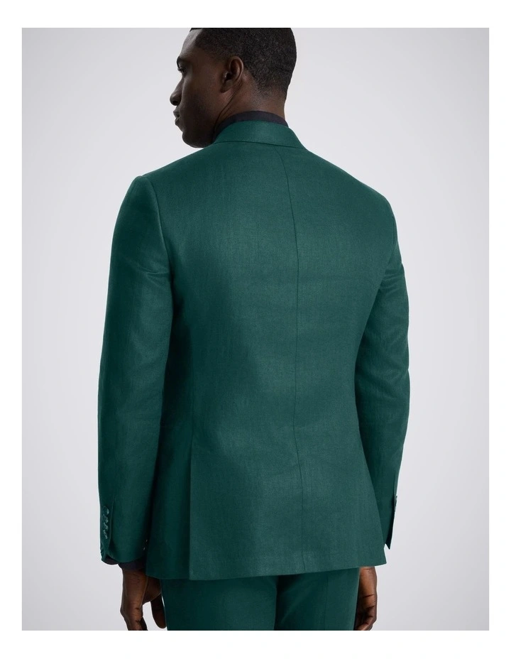 Slim Fit Emerald Twill Linen Jacket image 2
