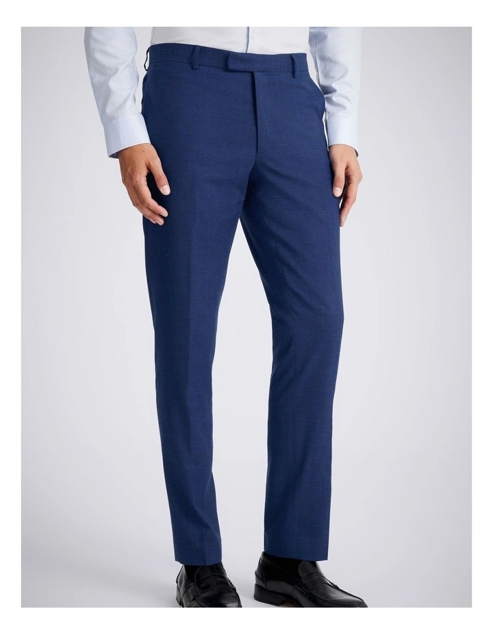 Slim Fit Blue Slub Trousers image 1
