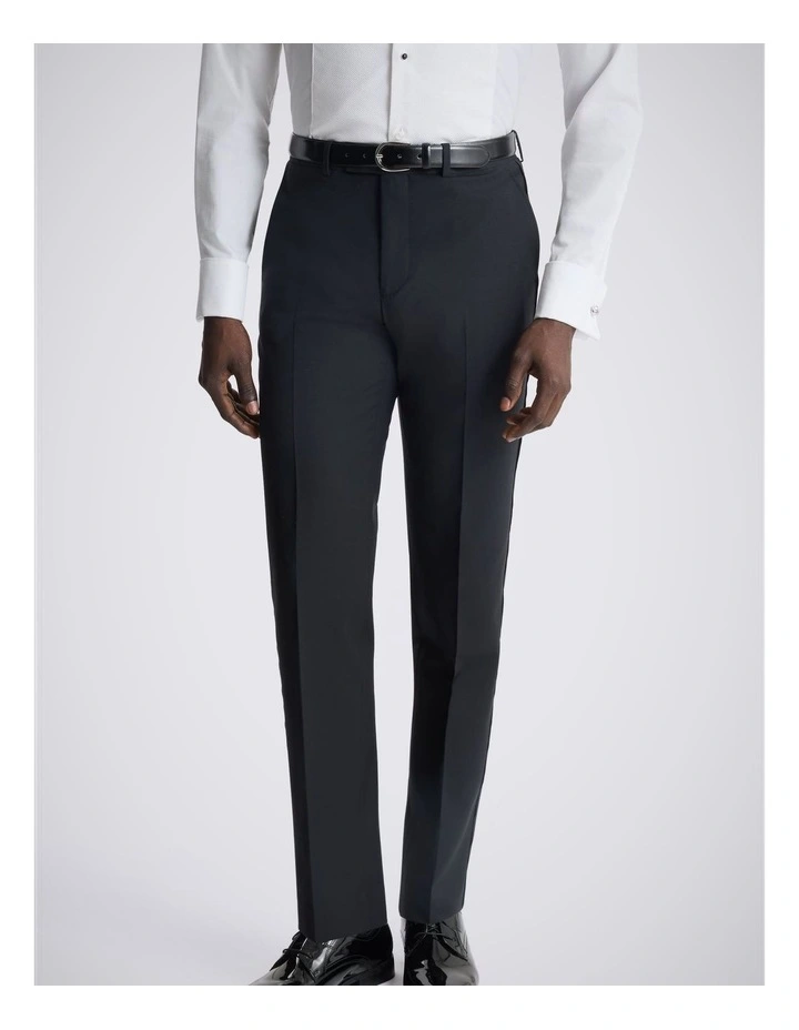 Tailored Fit Performance Black Dress Trousers image 1