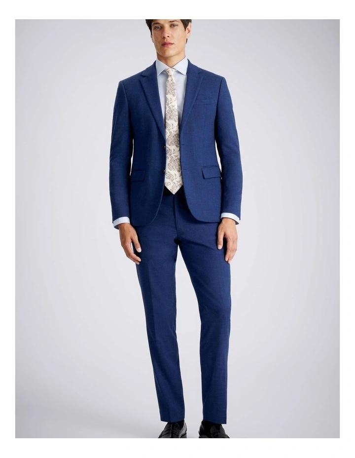 Slim Fit Blue Slub Jacket image 3