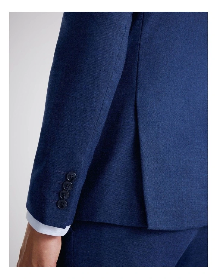 Slim Fit Blue Slub Jacket image 4