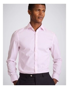 Slim Fit Pink Royal Oxford Non-Iron Cotton Shirt