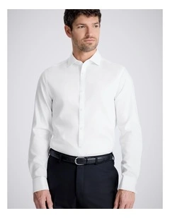 Slim Fit White Royal Oxford Non-Iron Cotton Shirt