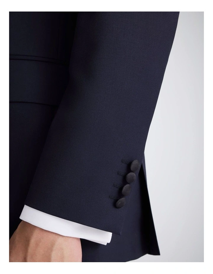 Tailored Fit Midnight Blue Tuxedo Jacket image 3