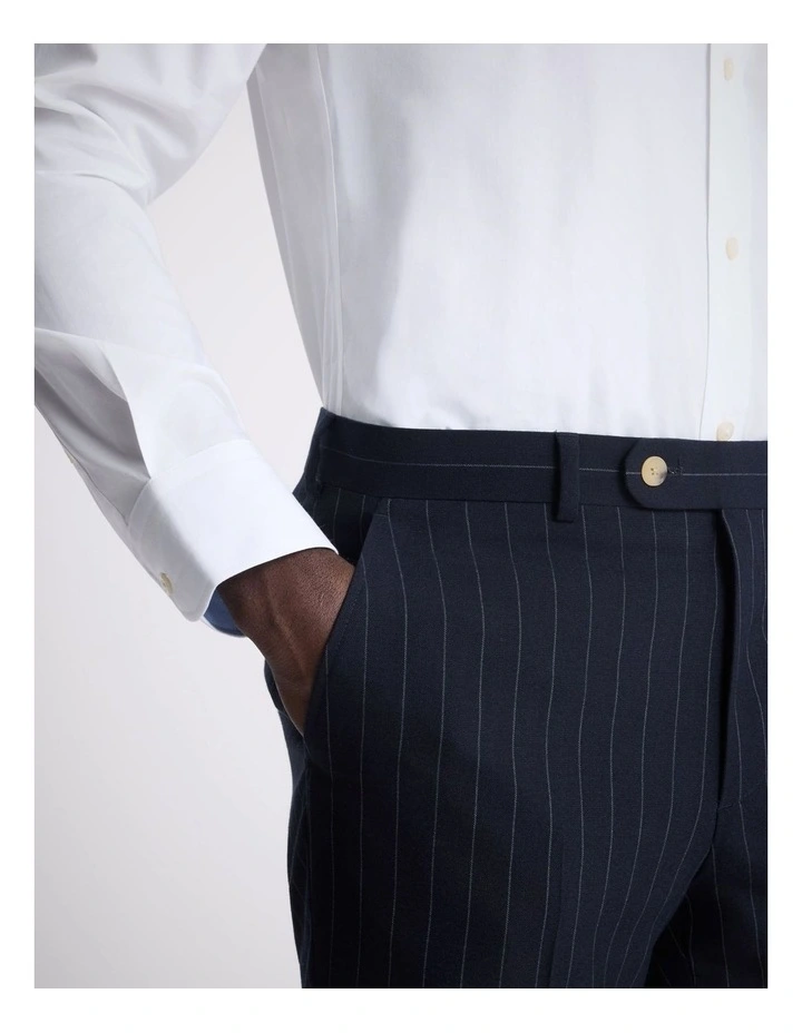 Tailored Fit Navy Stripe Trouser image 3