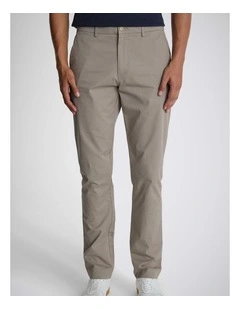 Tailored Fit Dark Taupe Cotton Chinos