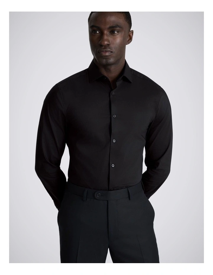 Slim fit Black Stretch Shirt image 1