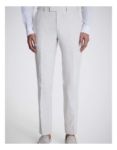 Slim Fit Stone Puppytooth Trousers
