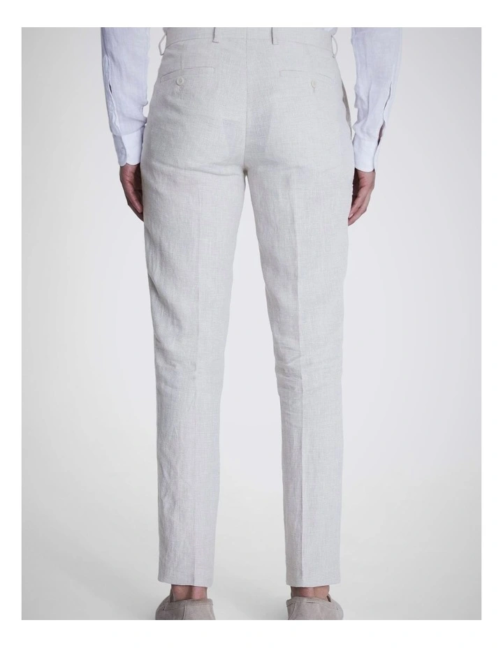 Slim Fit Stone Puppytooth Trousers image 2