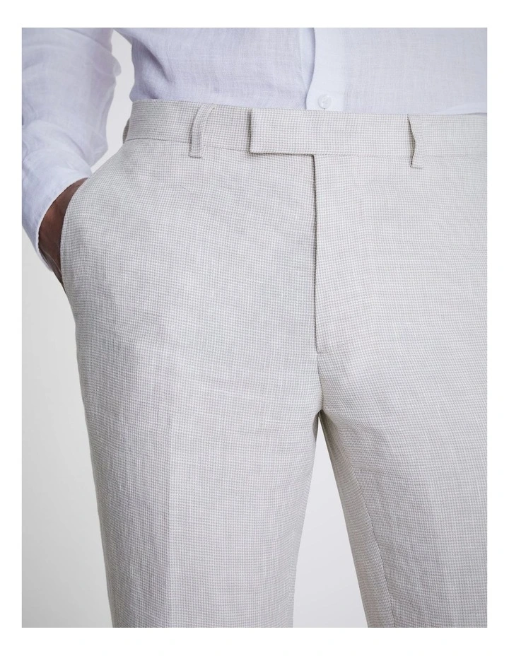 Slim Fit Stone Puppytooth Trousers image 3