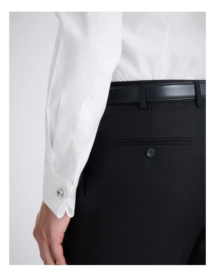 Slim Fit White Pinpoint Oxford Non-Iron Cotton Shirt image 2