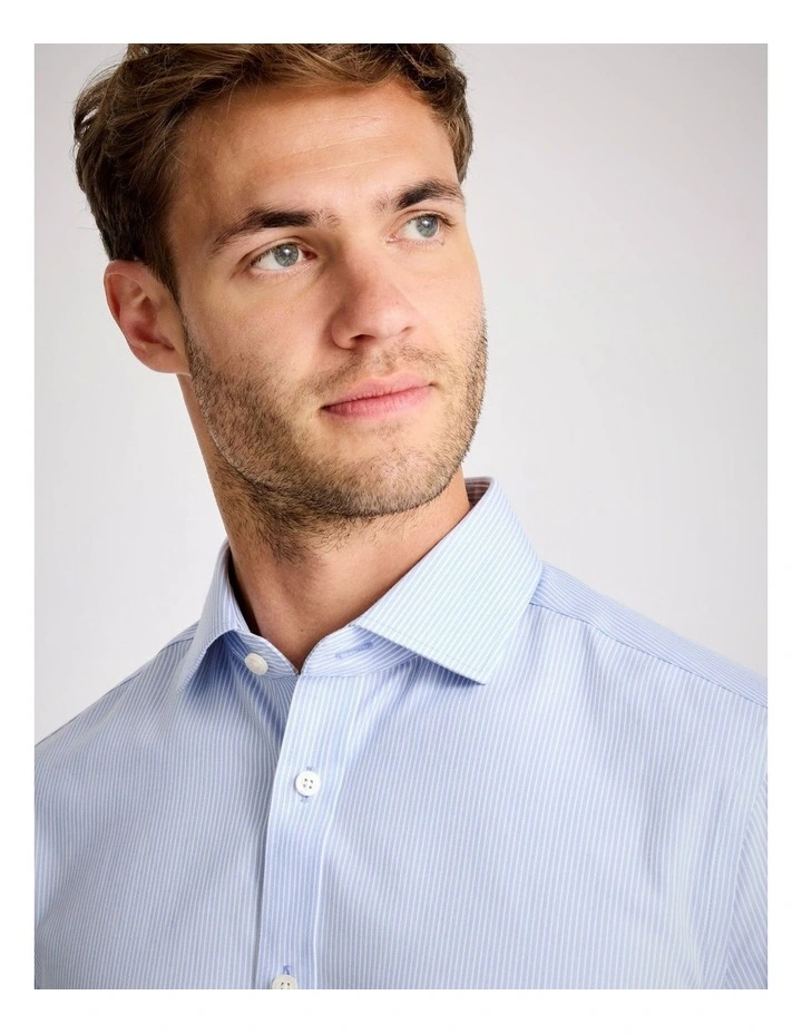 Tailored Fit Sky Stripe Non-Iron Cotton Shirt image 2