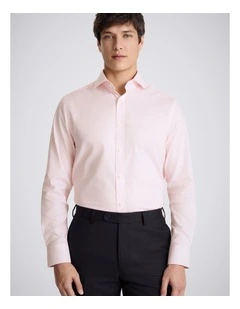 Tailored Fit Pink Dobby Stretch Shirt