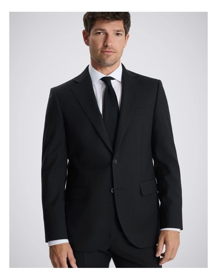 Tailored Fit Black Performance Suit Jacket image 1