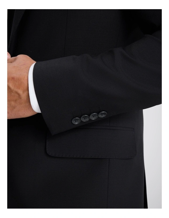 Tailored Fit Black Performance Suit Jacket image 3