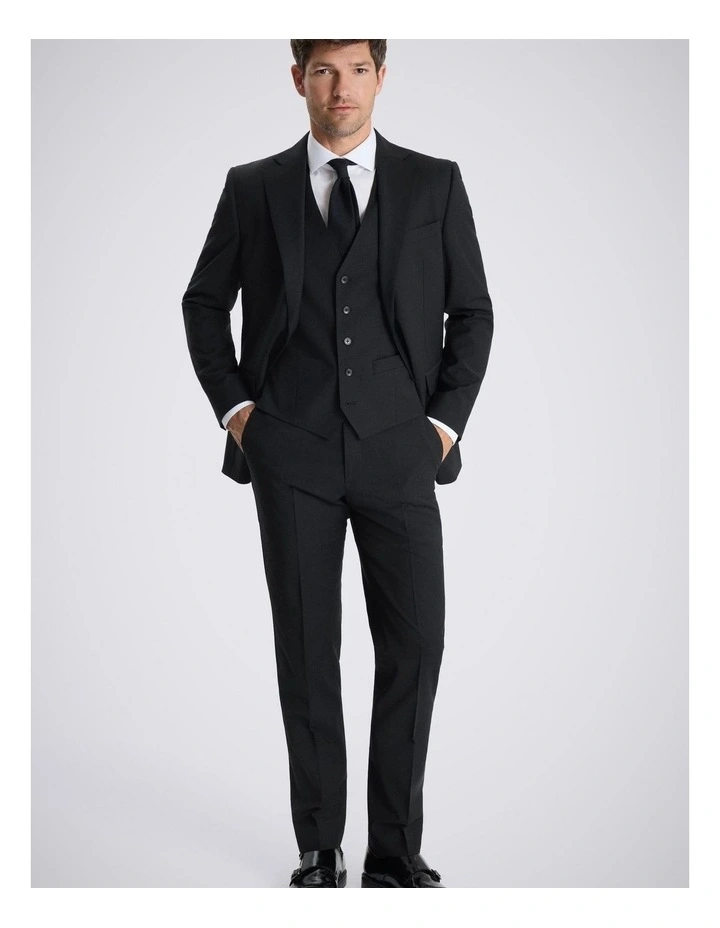 Tailored Fit Black Performance Suit Jacket image 4