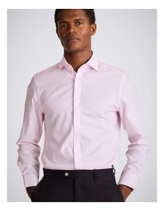 Tailored Fit Pink Royal Oxford Non-Iron Cotton Shirt