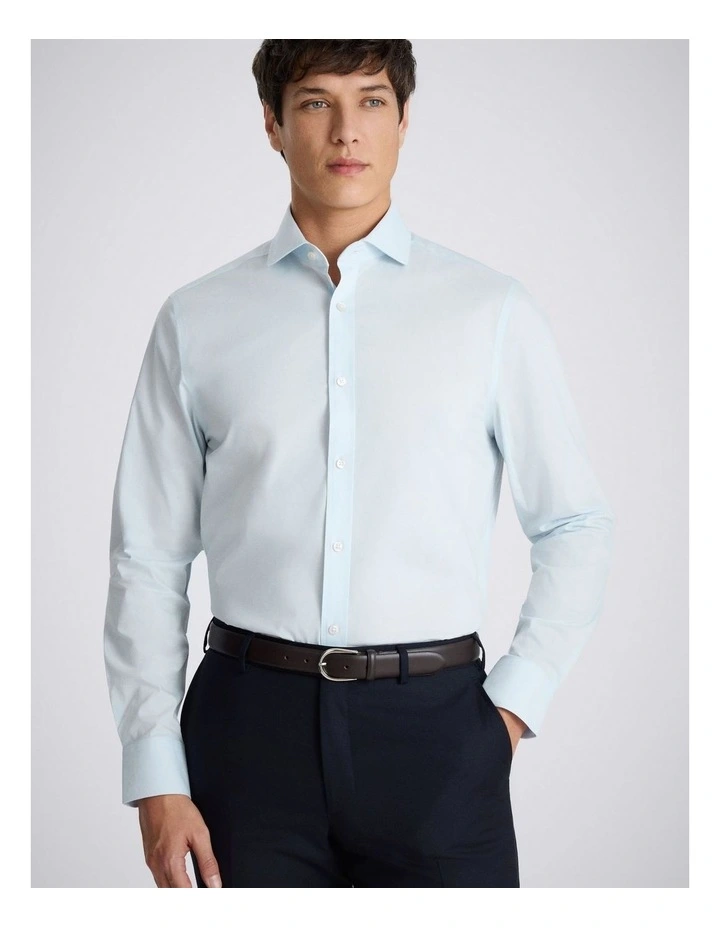 Tailored Fit Light Blue Stretch Shirt image 1