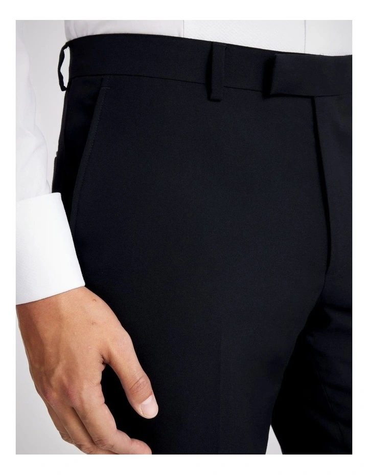Slim Fit Black Dress Trousers image 3