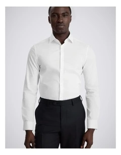 Slim Fit White Stretch Shirt
