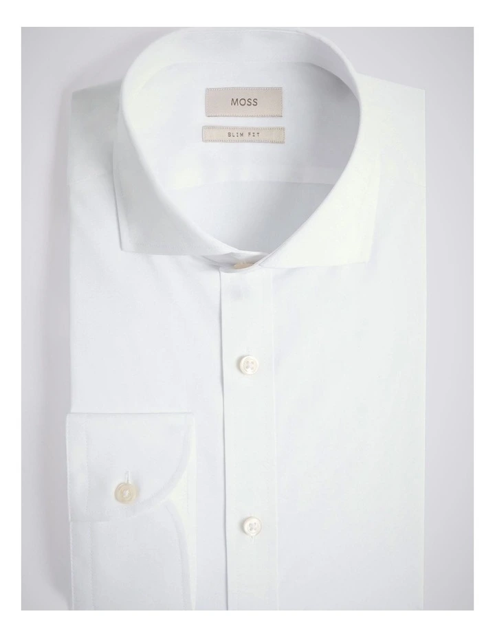 Slim Fit White Stretch Shirt image 3