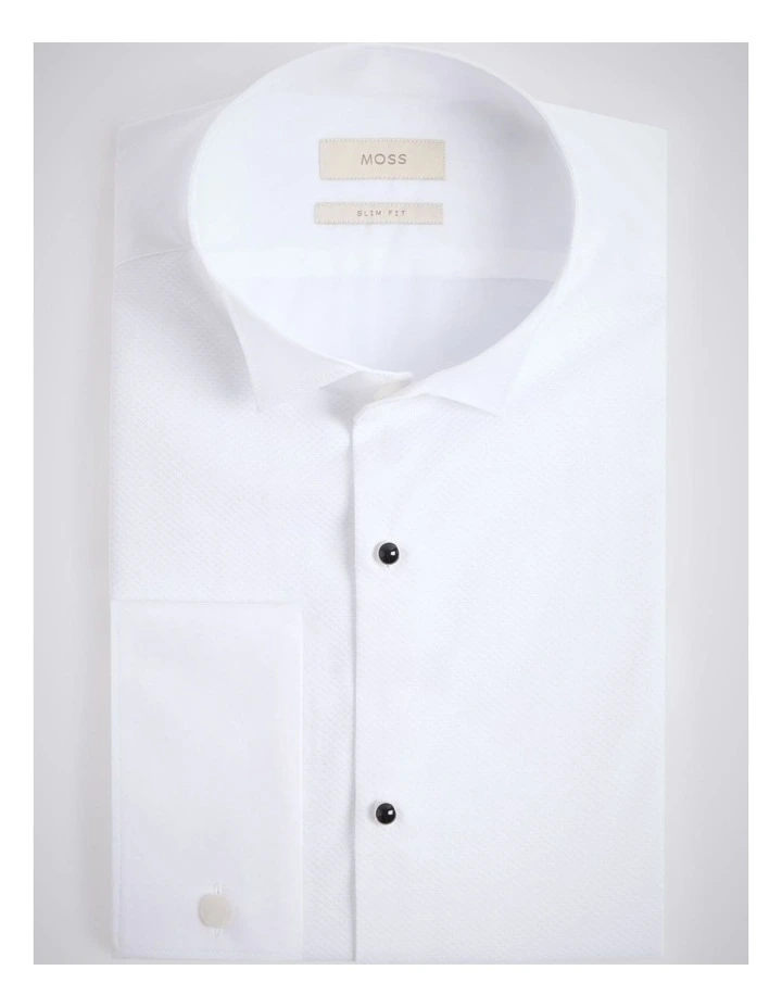 Slim Fit White Marcella Wing Collar Dress Shirt image 3