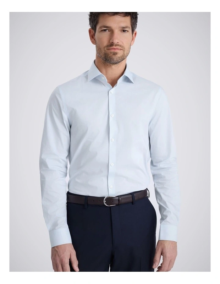 Slim Fit Light Blue Stretch Shirt image 1