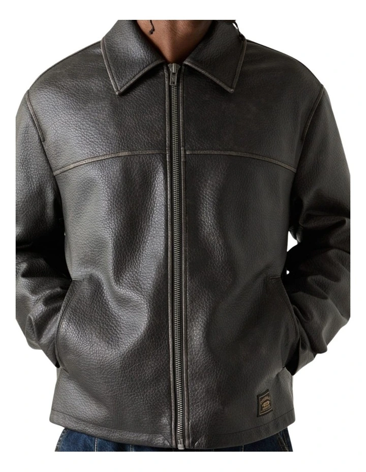 Originals Faux-Leather Jacket in Black image 3