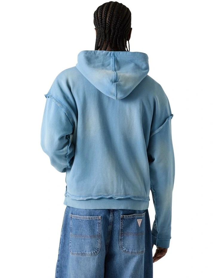 Originals Triangle Logo Zip-Up Hoodie in Blue image 2