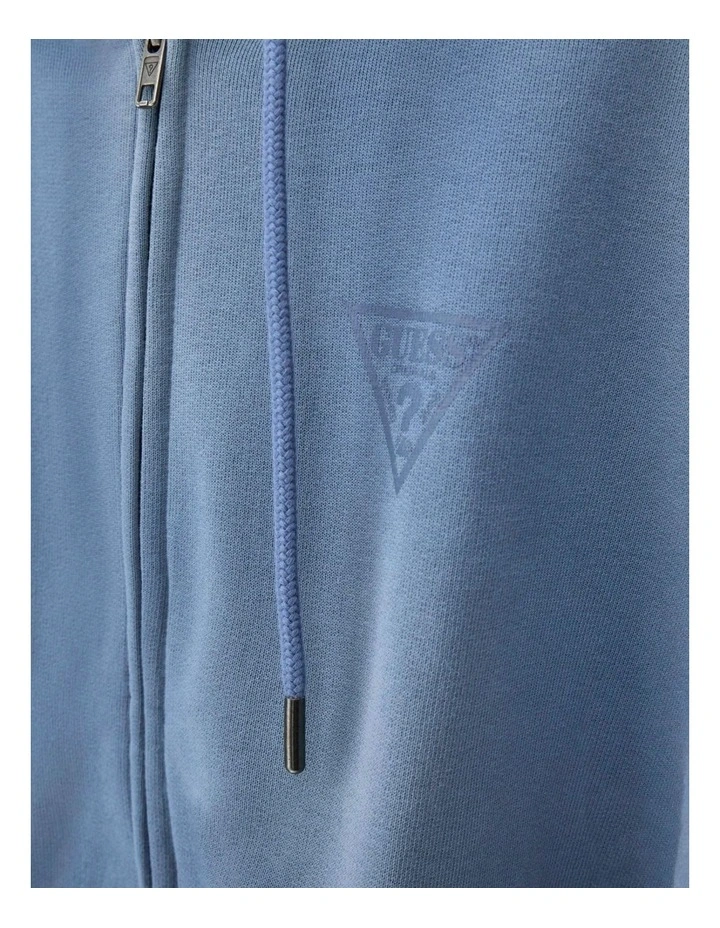 Originals Triangle Logo Zip-Up Hoodie in Blue image 5