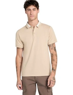 Eco Paul Collar Polo Shirt in Beige