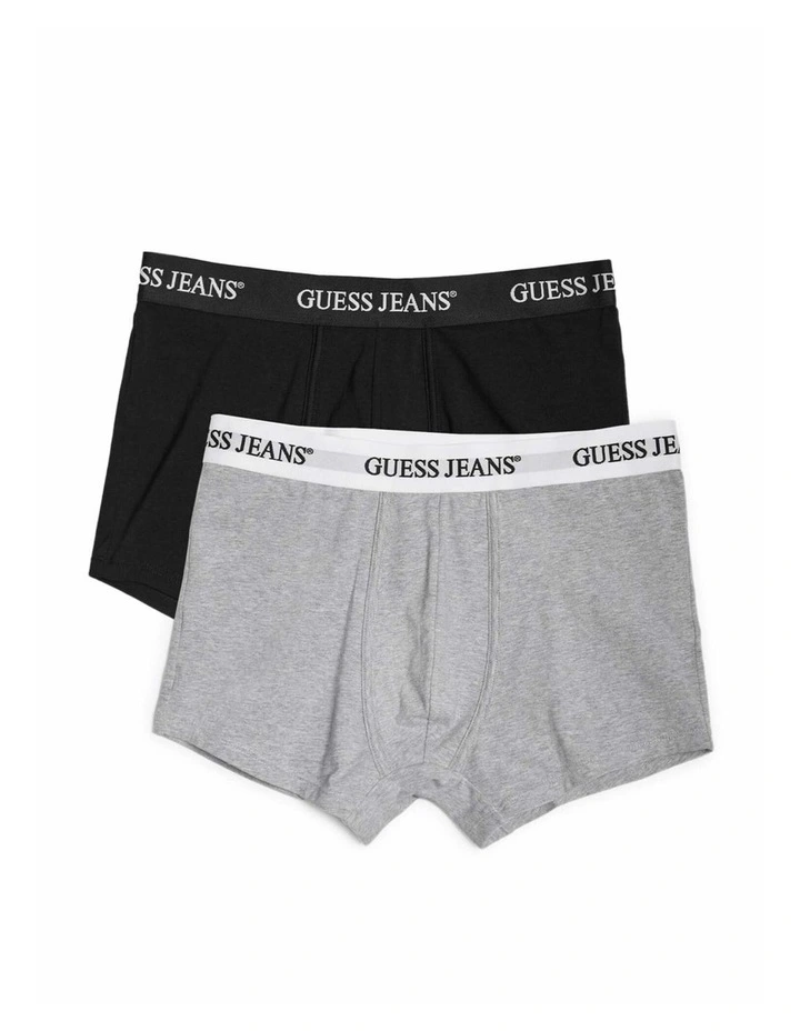 Jean Trunks 2 Pack in Black/Grey image 1
