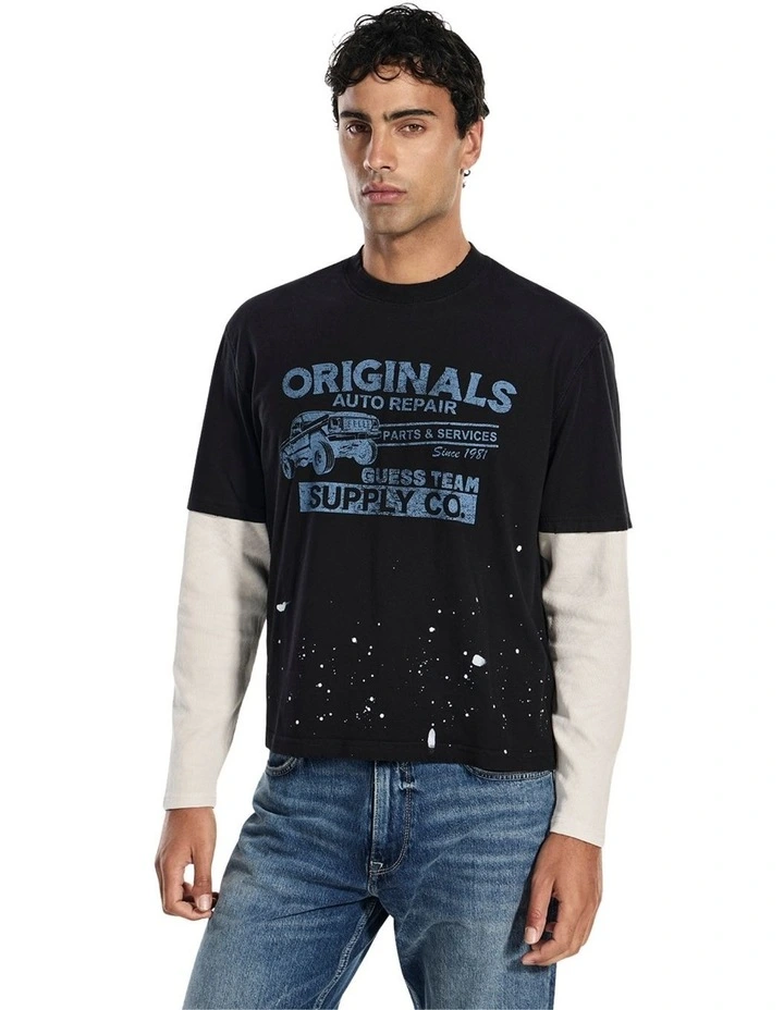 Originals Double Layered T-shirt in Black image 3