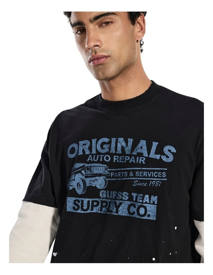 Originals Double Layered T-shirt in Black image 5