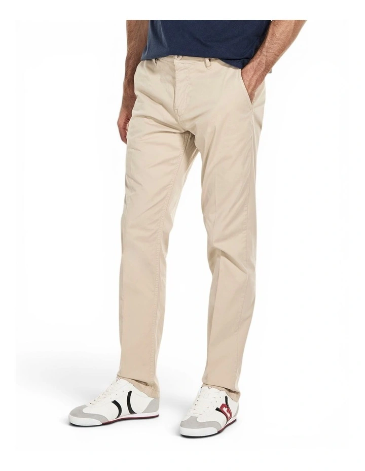 Mid Rise Angels Chino Pants in Beige image 3