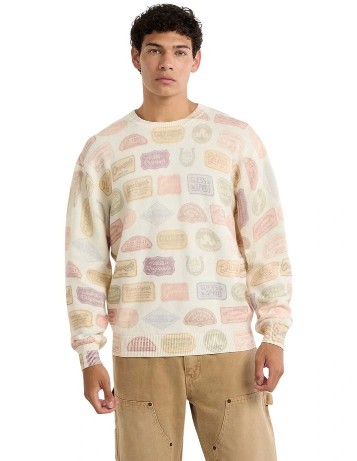 Originals Graphic Sweater in Beige image 1