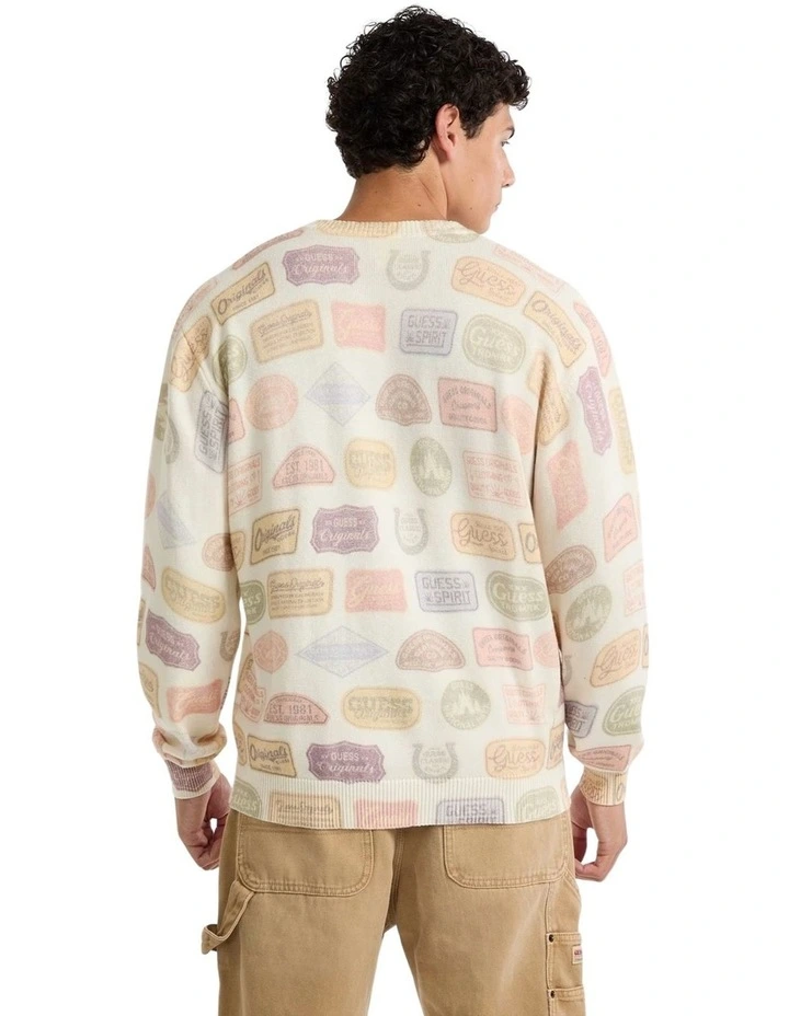 Originals Graphic Sweater in Beige image 2