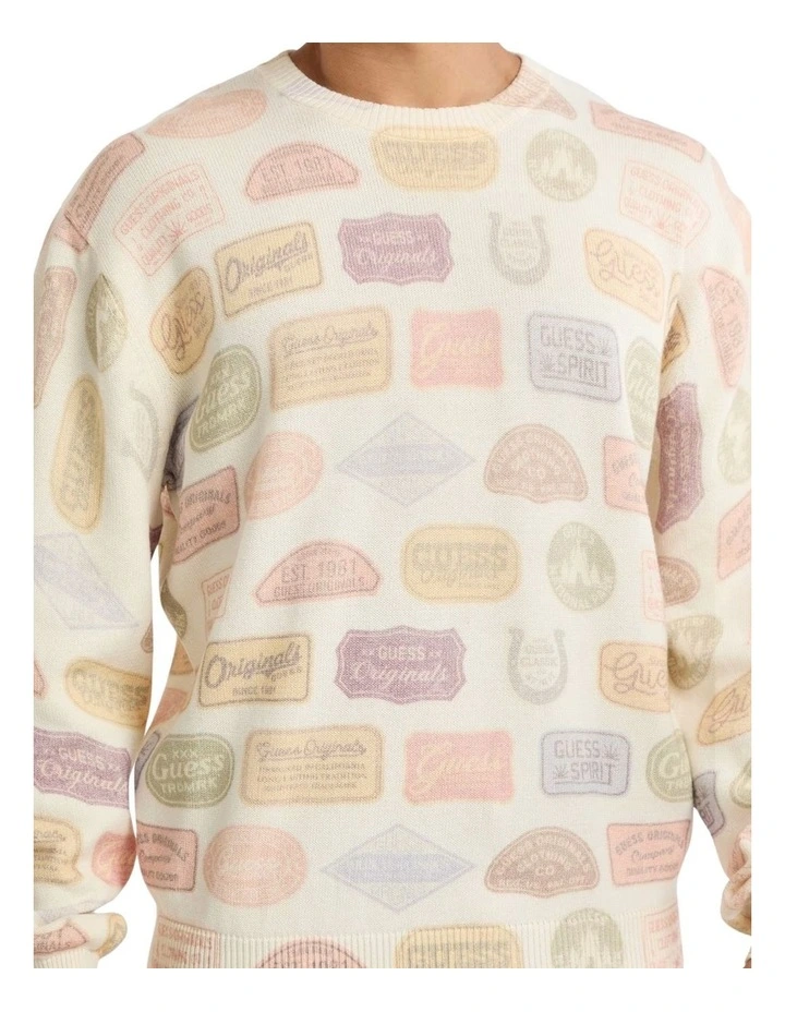 Originals Graphic Sweater in Beige image 4