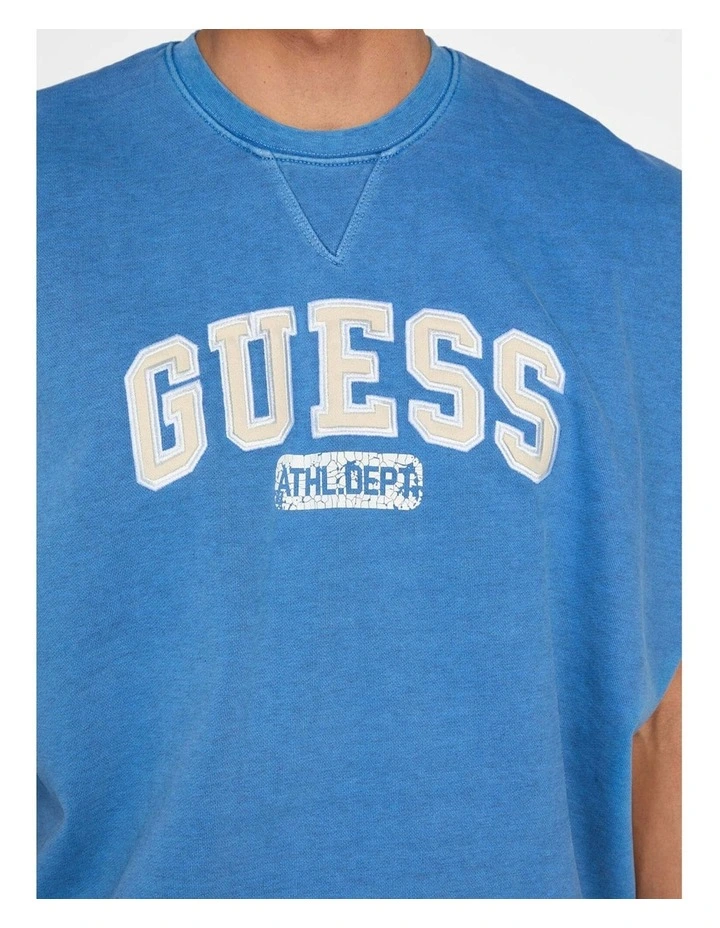 Allium Sleeveless Sweatshirt in Blue image 3
