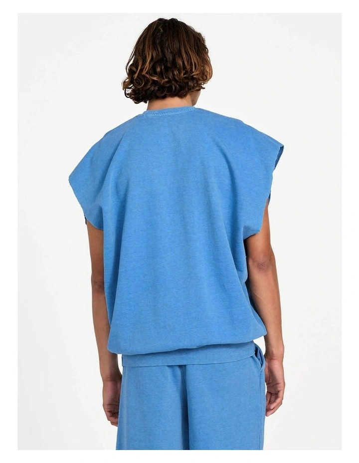 Allium Sleeveless Sweatshirt in Blue image 4