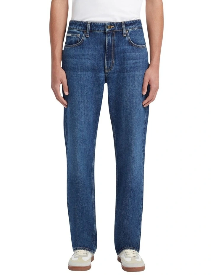 Mid-Rise Relaxed Fit Jeans G18 in Blue image 4