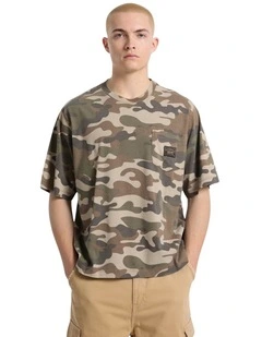 Originals Camouflage Boxy Pocket T-shirt in Brown