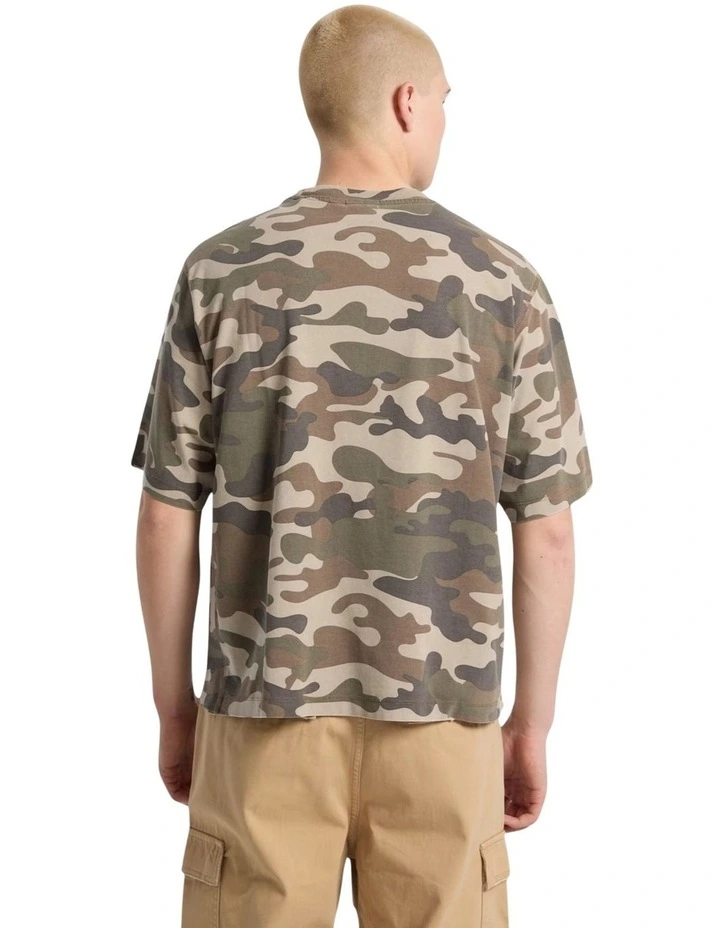 Originals Camouflage Boxy Pocket T-shirt in Brown image 2